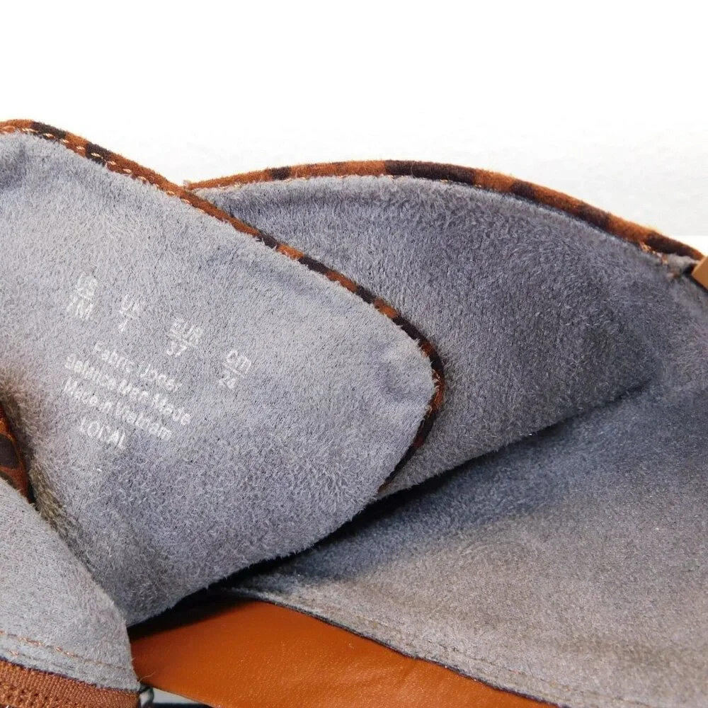 Dr Scholls Womens Leopard Print Zipper Lace Up Slip On Ankle Boots Sneakers 7M - Picture 10 of 11